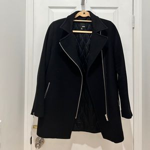 Aritzia Zipped Wool Pea Coat